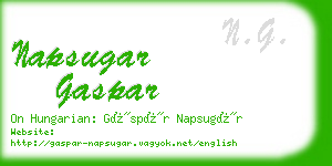 napsugar gaspar business card